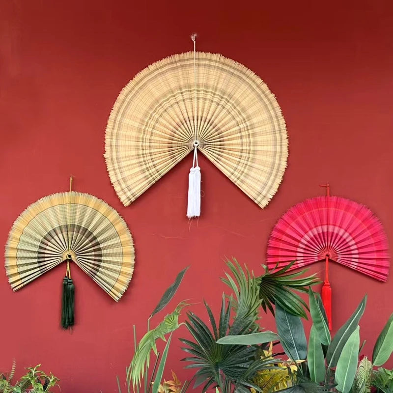 מניפת קיר במבוק ענקית דקורטיבית | דגם Imperial Bamboo Fan