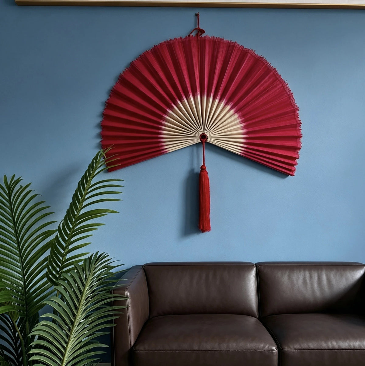 מניפת קיר במבוק ענקית דקורטיבית | דגם Imperial Bamboo Fan
