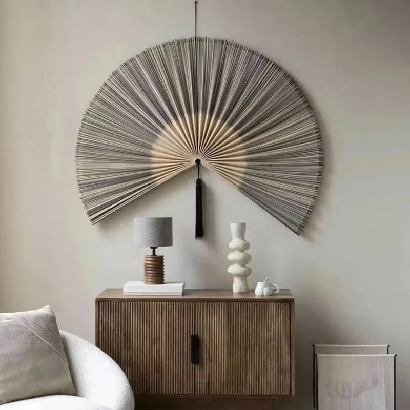 מניפת קיר במבוק ענקית דקורטיבית | דגם Imperial Bamboo Fan