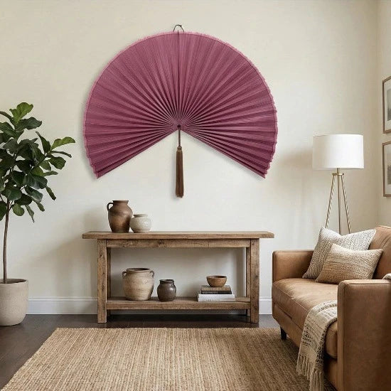 מניפת קיר במבוק ענקית דקורטיבית | דגם Imperial Bamboo Fan