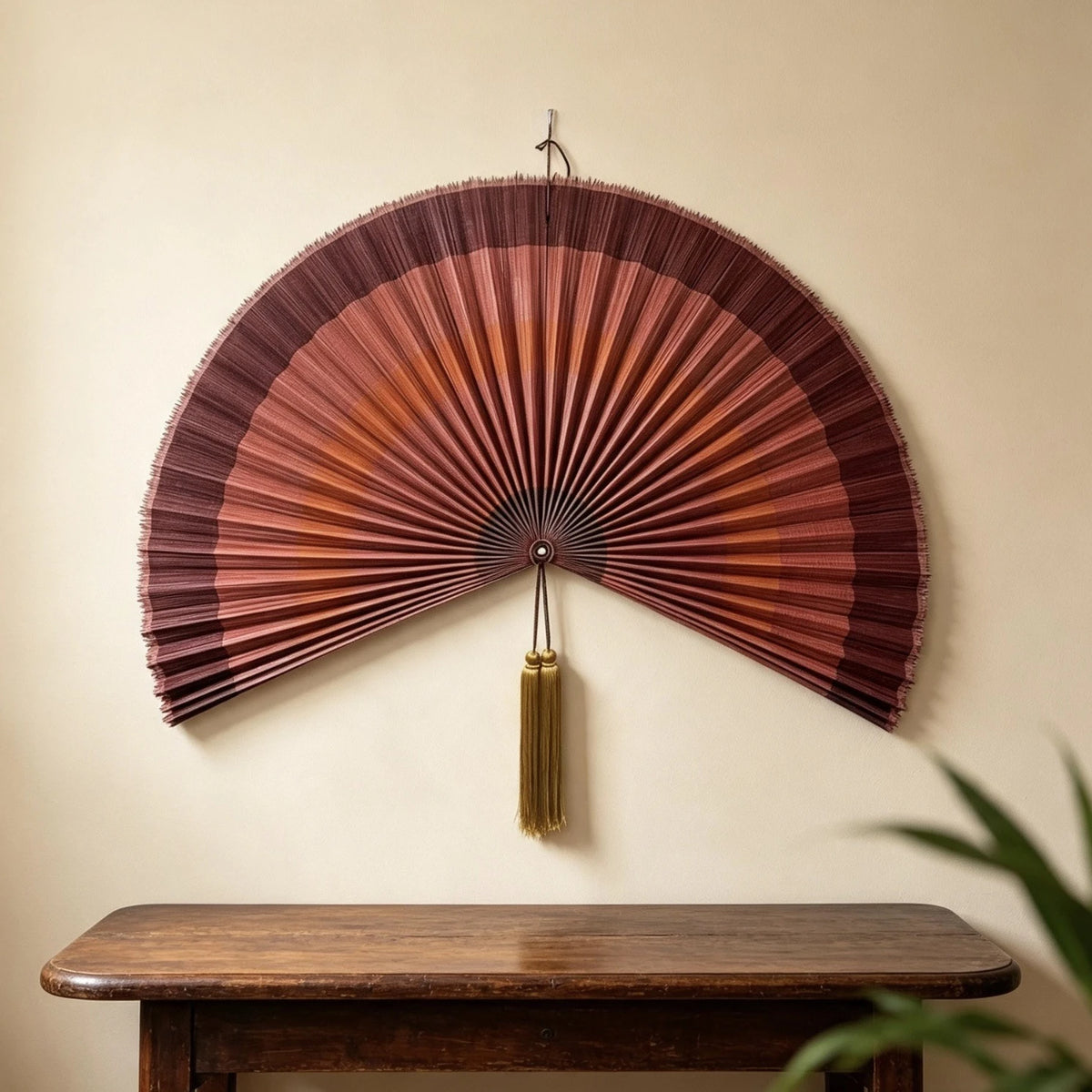 מניפת קיר במבוק ענקית דקורטיבית | דגם Imperial Bamboo Fan