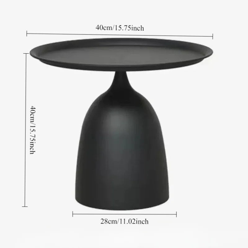 שולחן צד פיסולי עם בסיס פעמון | דגם Bell Pedestal Table