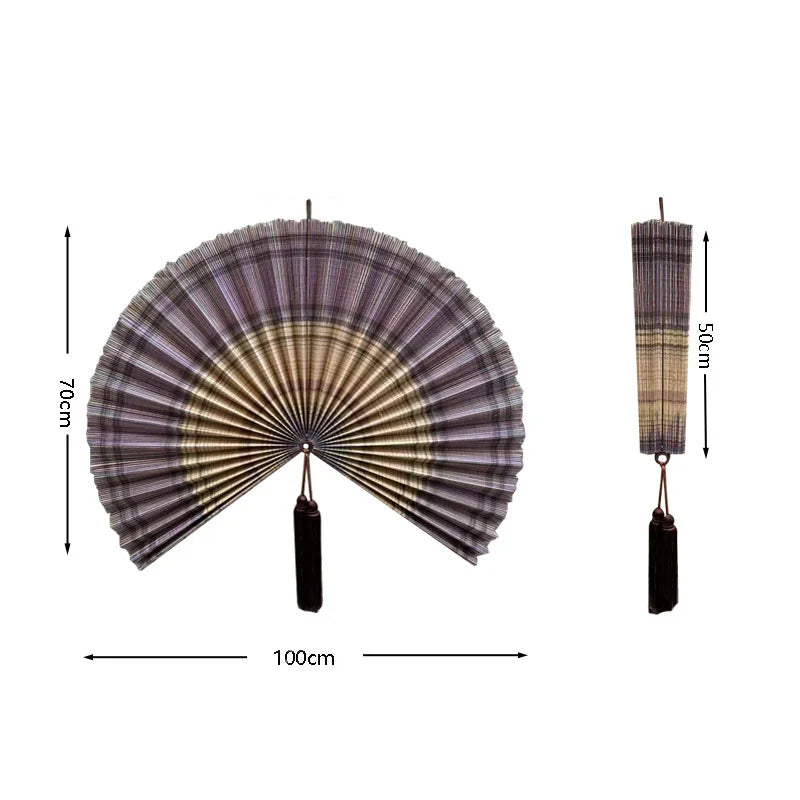 מניפת קיר במבוק ענקית דקורטיבית | דגם Imperial Bamboo Fan