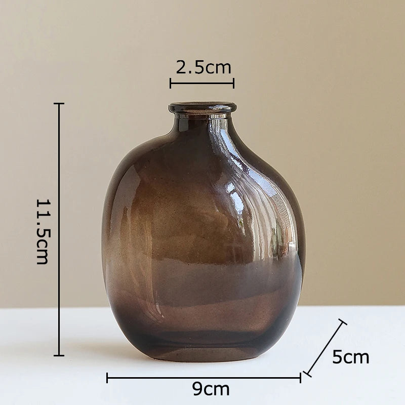 אגרטל זכוכית פיסולי אמורפי | דגם Amber Organic Vase