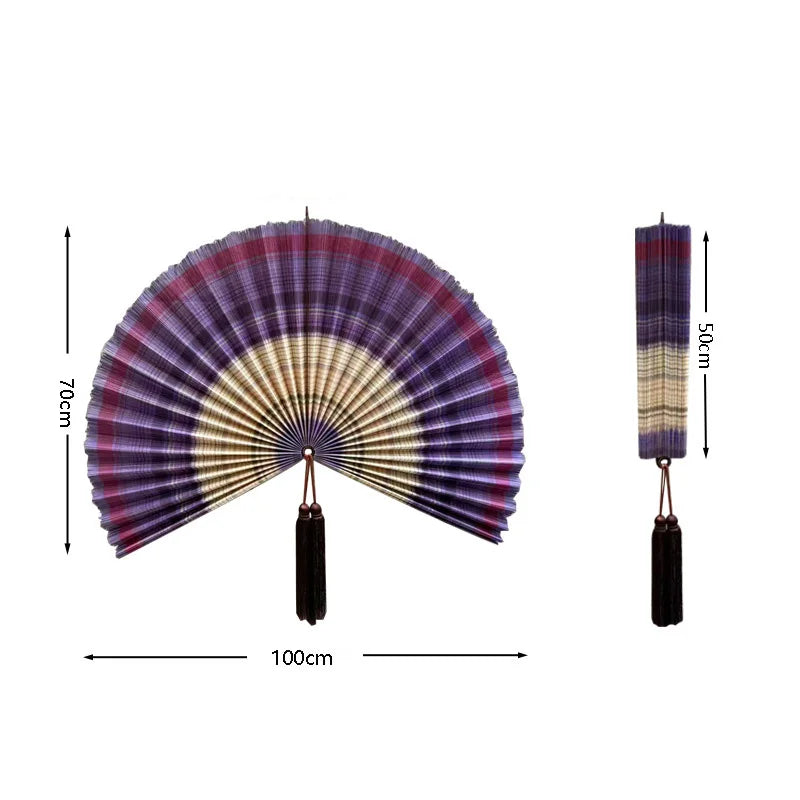 מניפת קיר במבוק ענקית דקורטיבית | דגם Imperial Bamboo Fan