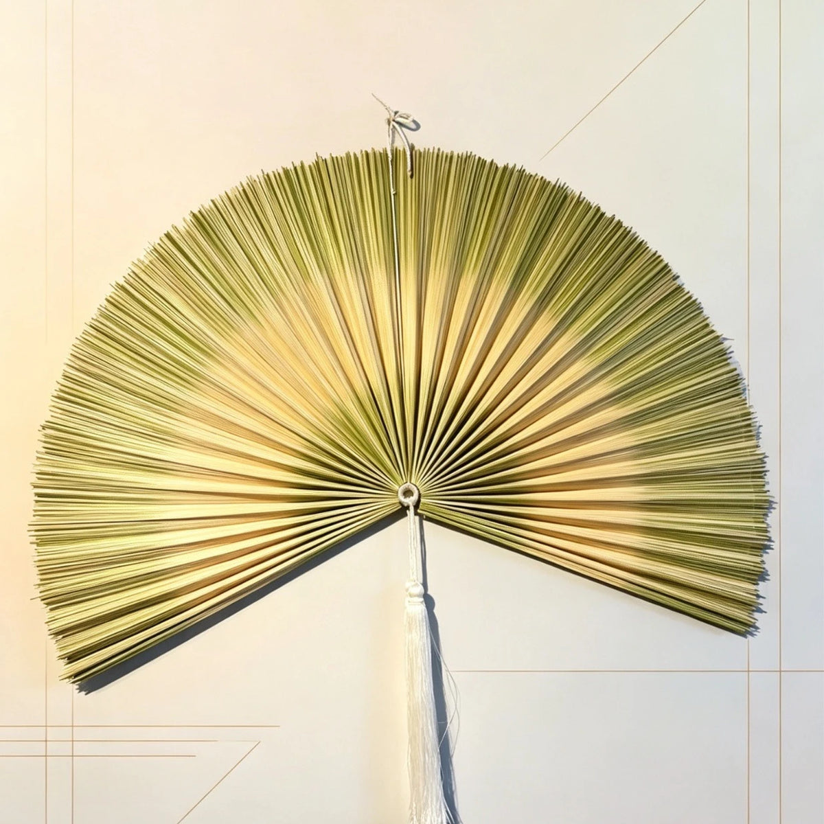 מניפת קיר במבוק ענקית דקורטיבית | דגם Imperial Bamboo Fan