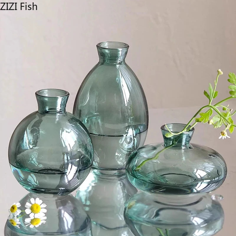 אגרטל זכוכית פיסולי אמורפי | דגם Amber Organic Vase