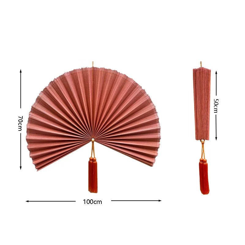 מניפת קיר במבוק ענקית דקורטיבית | דגם Imperial Bamboo Fan