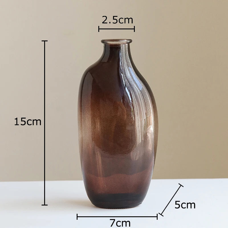 אגרטל זכוכית פיסולי אמורפי | דגם Amber Organic Vase