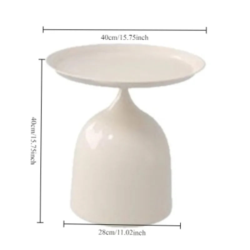 שולחן צד פיסולי עם בסיס פעמון | דגם Bell Pedestal Table