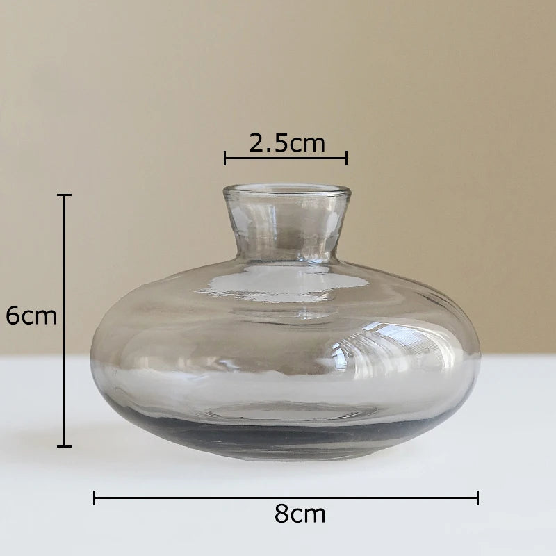 אגרטל זכוכית פיסולי אמורפי | דגם Amber Organic Vase