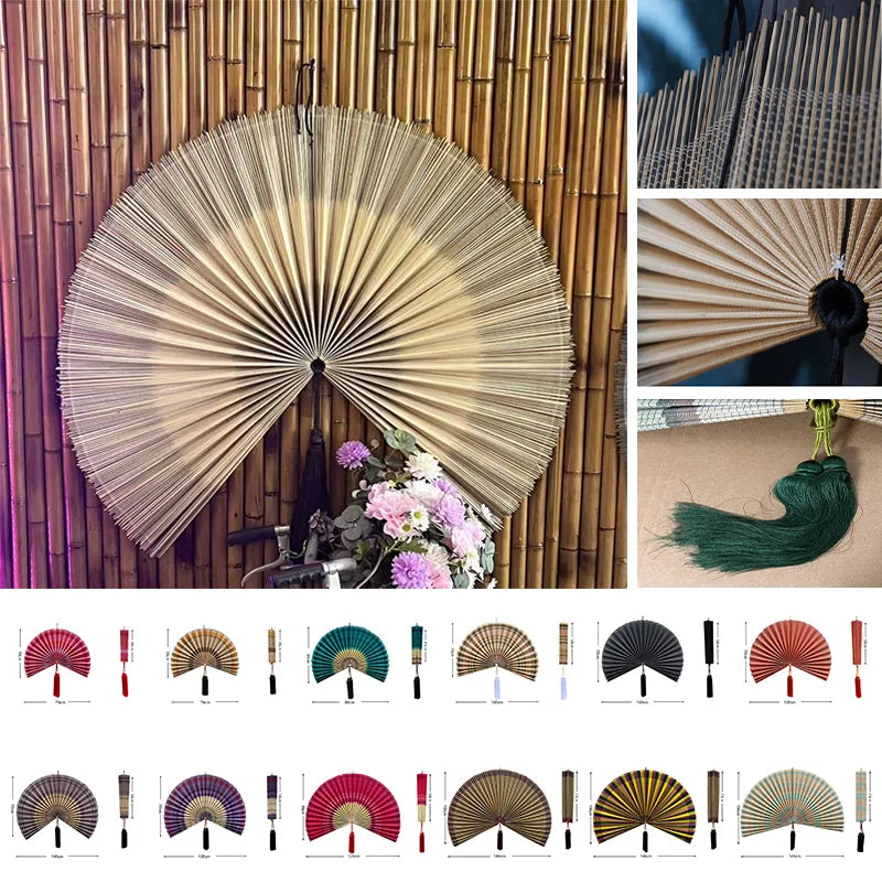 מניפת קיר במבוק ענקית דקורטיבית | דגם Imperial Bamboo Fan