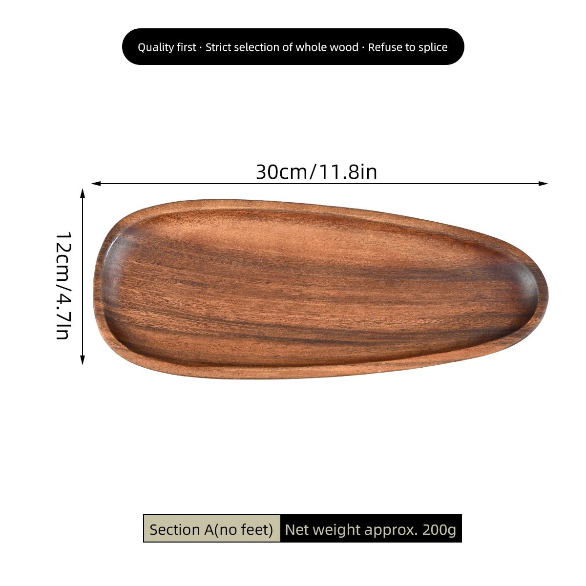 מגש עץ אגוז אורגני דקורטיבי | דגם Organic Walnut Tray - My Store