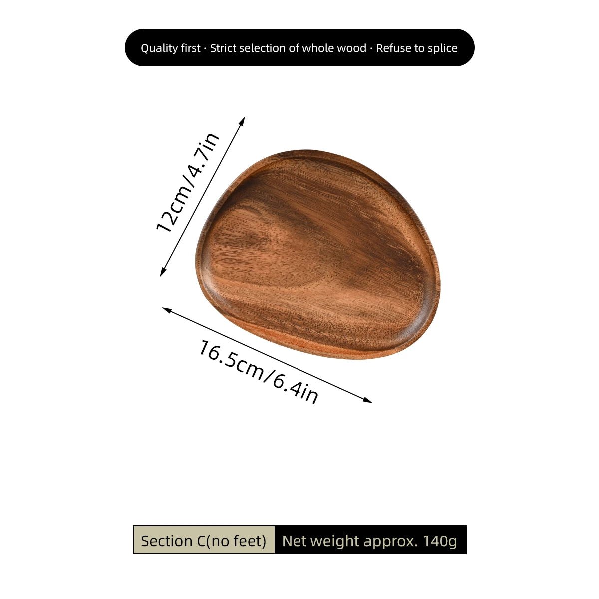 מגש עץ אגוז אורגני דקורטיבי | דגם Organic Walnut Tray - My Store