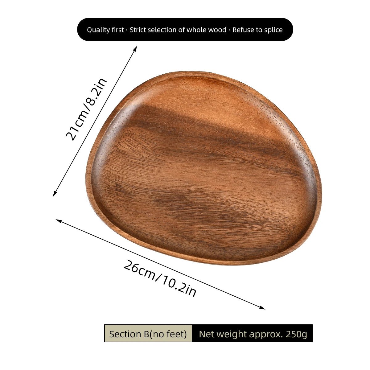 מגש עץ אגוז אורגני דקורטיבי | דגם Organic Walnut Tray - My Store