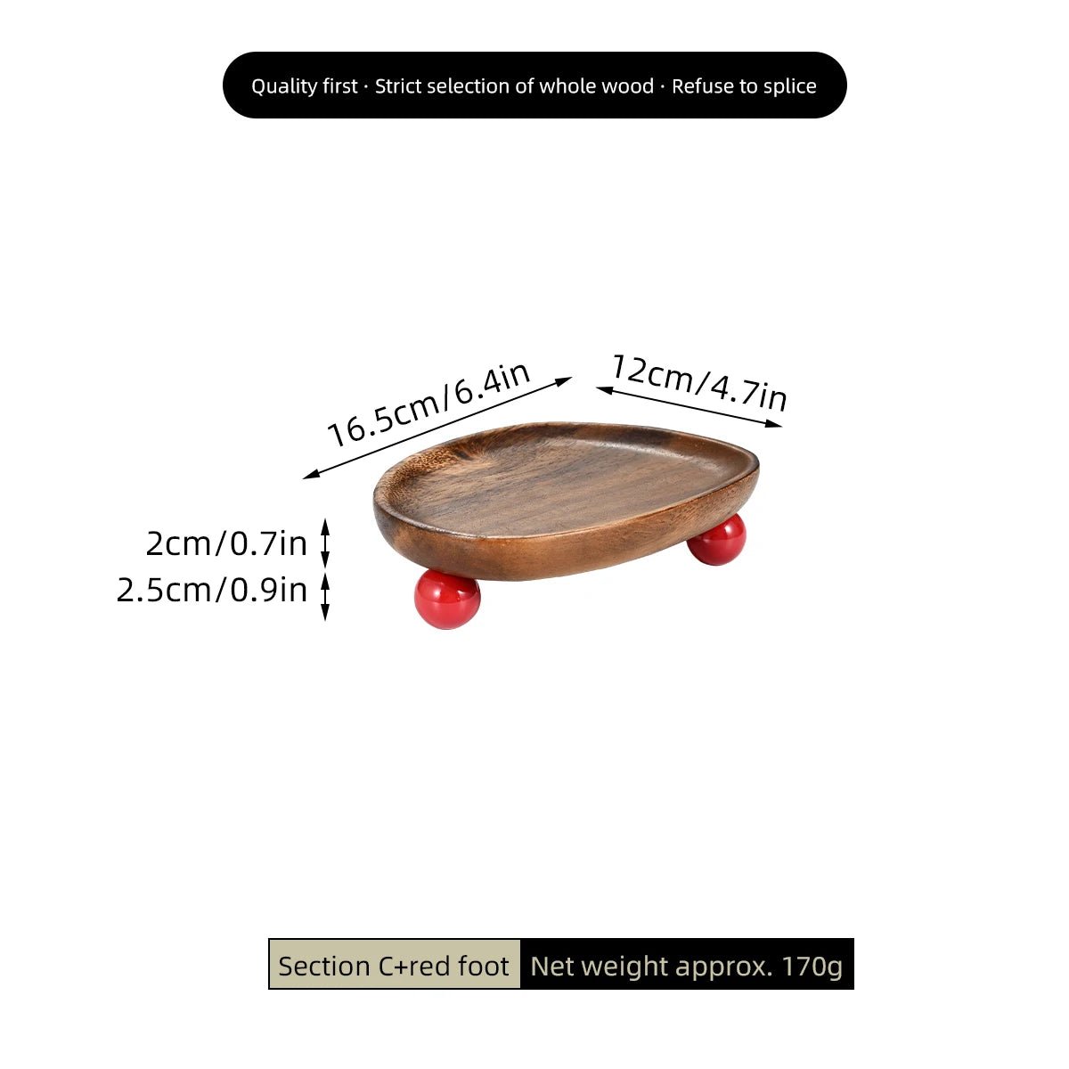 מגש עץ אגוז אורגני דקורטיבי | דגם Organic Walnut Tray - My Store