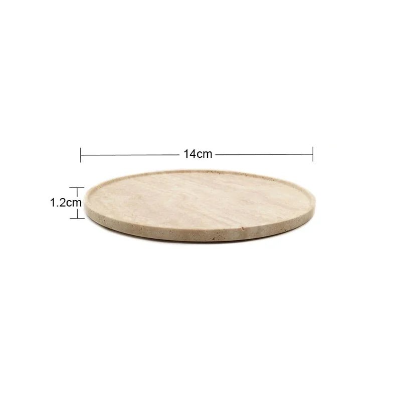 מגש אבן טרוורטין מלבני לשידה ולאמבטיה | דגם Travertine Vanity Tray - My Store