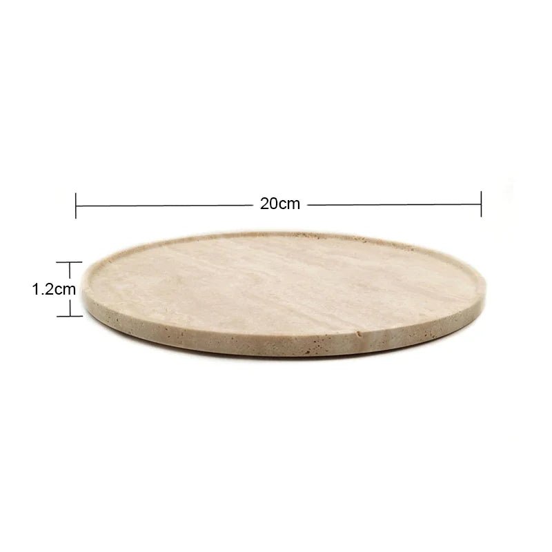 מגש אבן טרוורטין מלבני לשידה ולאמבטיה | דגם Travertine Vanity Tray - My Store