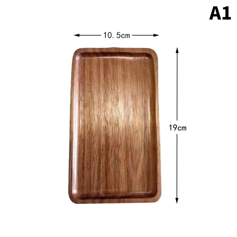 מגש עץ מלא אליפטי בסגנון ג'פנדי | דגם Zen Wood Tray - My Store